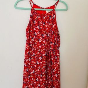 Francesca's Collection red floral mini dress